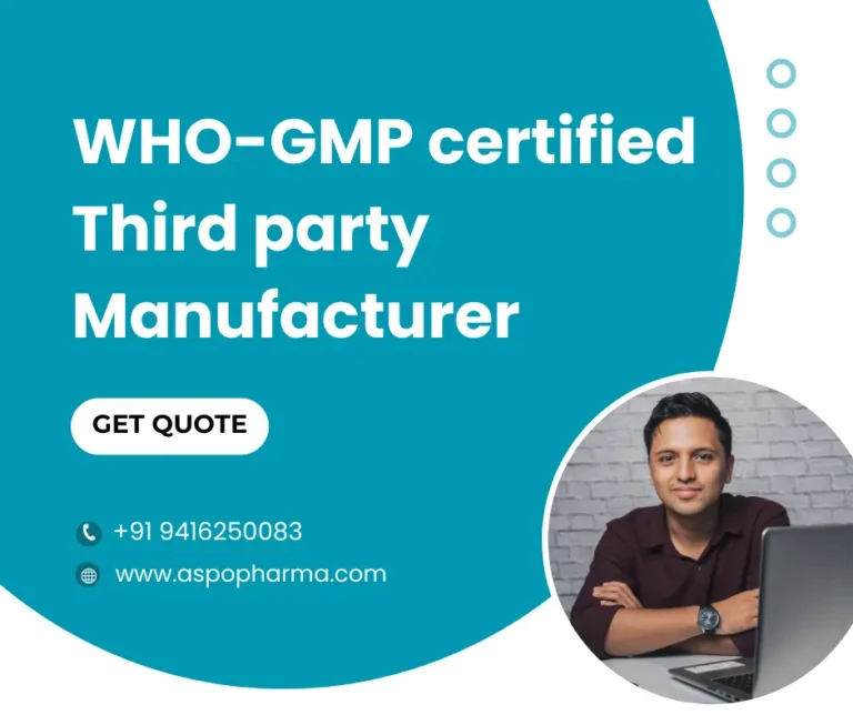 who gmp certified third party pharma manufacturer