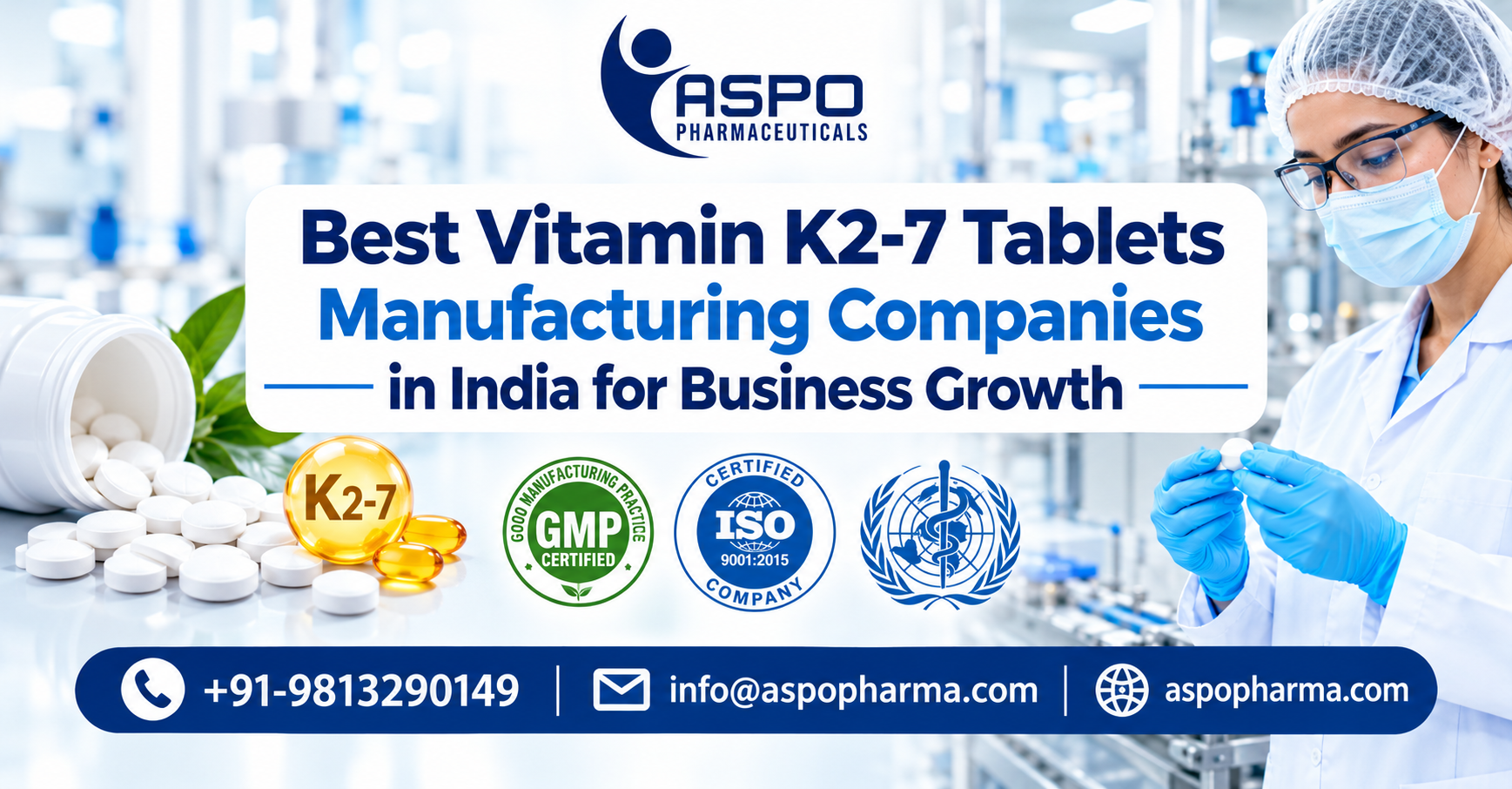 Vitamin K2-7 tablets manufacturer in India